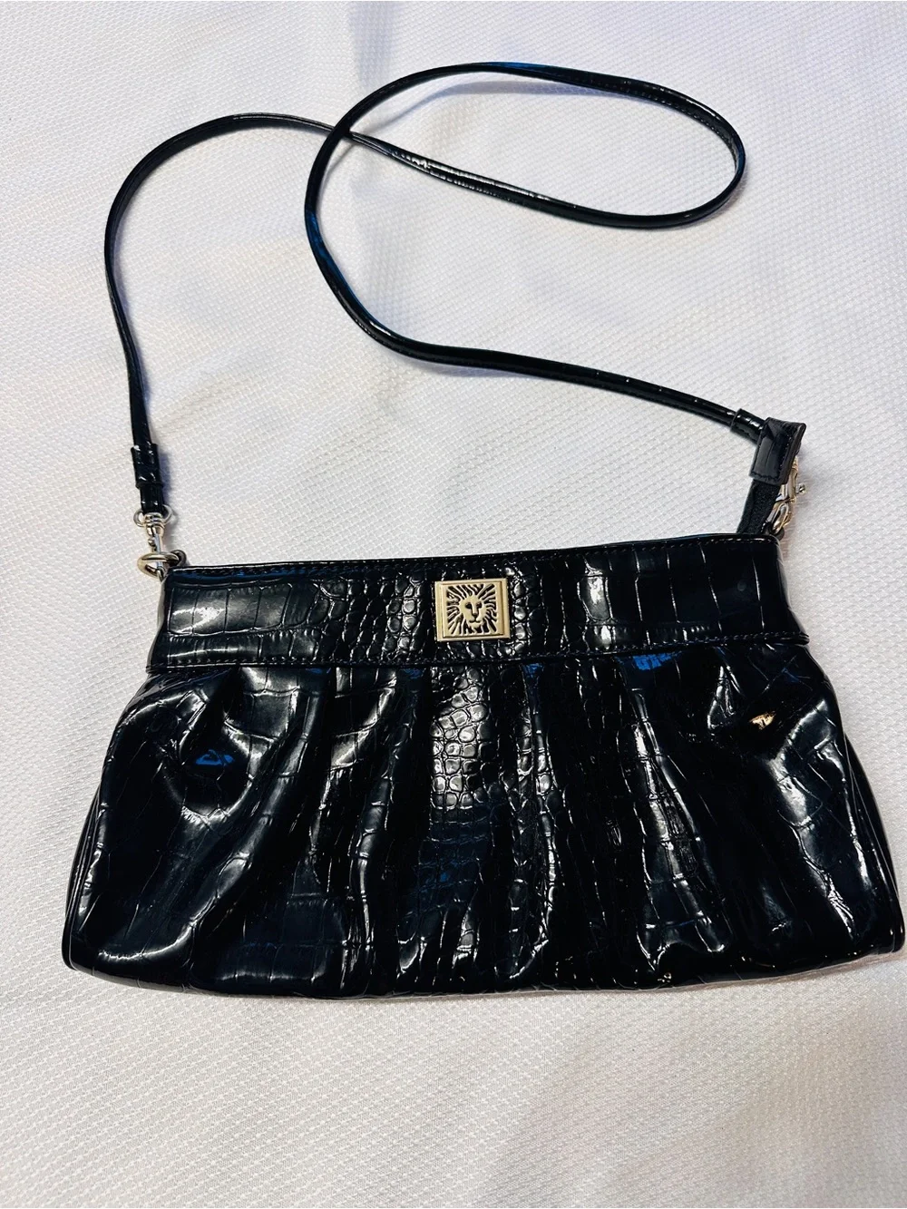 Anne Klein glossy croc